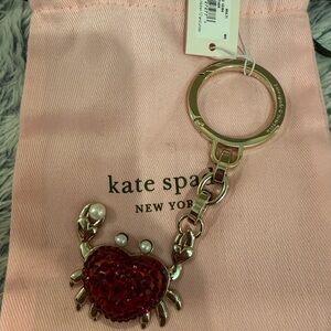 NWT Kate Spade Gold Ring Keychain with Clip
